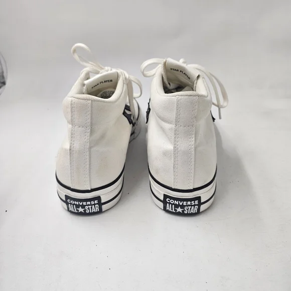 Converse Star Player 76 Mid Vintage White Black Mens Size 11.5 Preowned - Picture 5 of 10